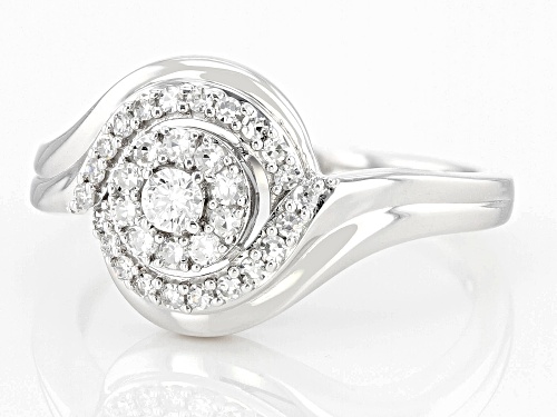 Prazana® Lab-Grown Diamonds 0.33ctw Round White Lab-Grown Diamond Rhodium Over Sterling Silver Ring - Size 6