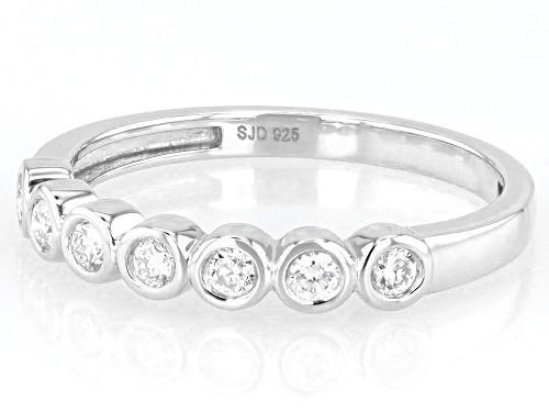 Prazana® Lab-Grown Diamonds 0.25ctw Round White Lab-Grown Diamond Rhodium Over Sterling Silver Ring - Size 8