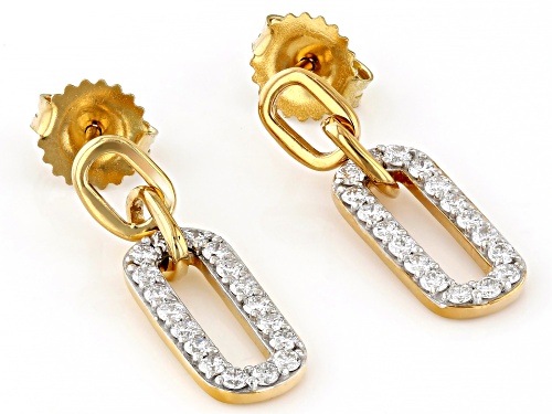 Prazana® Lab-Grown Diamonds 0.70ctw Lab-Grown Diamond 14k Yellow Gold Over Sterling Silver Earrings