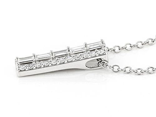 Prazana® Lab-Grown Diamonds 0.25ctw White Lab-Grown Diamond Rhodium Over Sterling Silver Pendant