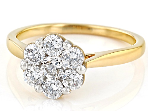 Prazana® Lab-Grown Diamonds 1.00ctw White Diamond 14k Yellow Gold Over Silver Ring, H SI1 - Size 9