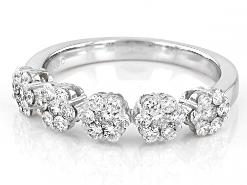 Prazana® Lab-Grown Diamonds 0.66ctw White Lab-Grown Diamond Rhodium Over Sterling Silver Ring, H SI1 - Size 8