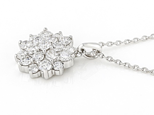 Prazana® Lab-Grown Diamonds 0.60ctw Lab-Grown Diamond Rhodium Over Sterling Silver Pendant, H SI1