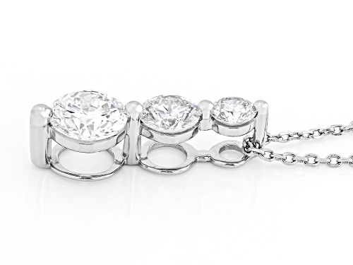 Prazana® Lab-Grown Diamonds 1.00ctw Lab-Grown Diamond Rhodium Over Silver Pendant, H SI1