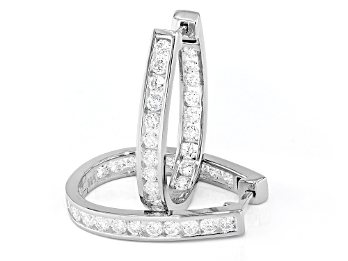 Prazana® Lab-Grown Diamonds 2.00ctw Lab-Grown Diamond Rhodium Over Sterling Silver Earrings, G SI