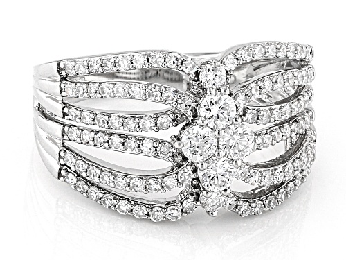 Prazana® Lab-Grown Diamonds 1.00ctw White Lab-Grown Diamond Rhodium Over Sterling Silver Ring, H SI - Size 7