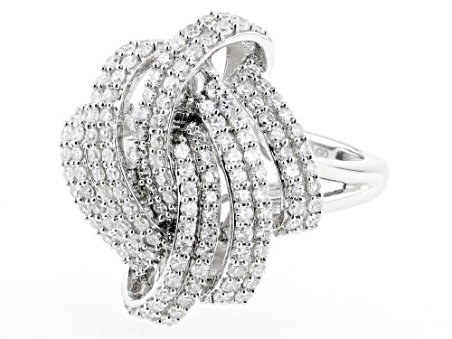 Prazana® Lab-Grown Diamonds 1.00ctw White Lab-Grown Diamond Rhodium Over Sterling Silver Ring, H SI - Size 6