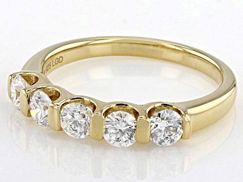 Prazana® Lab-Grown Diamonds 1.00ctw White Diamond 14k Yellow Gold Over Silver Band Ring, H SI1 - Size 7