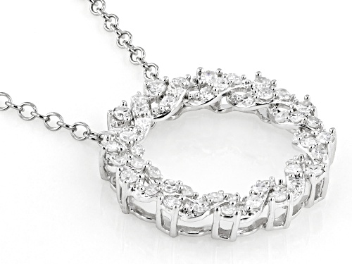 Prazana® Lab-Grown Diamonds 0.33ctw Lab-Grown Diamond Rhodium Over Sterling Silver Pendant, H SI