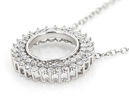Prazana® Lab-Grown Diamonds 0.50ctw Lab-Grown Diamond Rhodium Over Sterling Silver Pendant, H SI