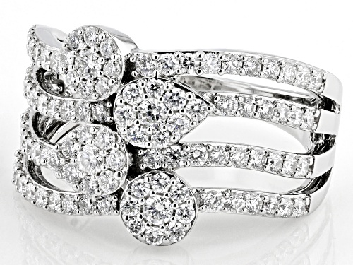 Prazana® Lab-Grown Diamonds 1.00ctw White Lab-Grown Diamond Rhodium Over Sterling Silver Ring, H SI - Size 8