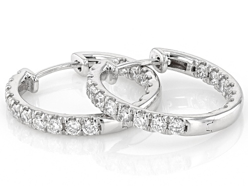 Prazana® Lab-Grown Diamonds 1.00ctw White Diamond Rhodium Over Silver Earrings, H SI1