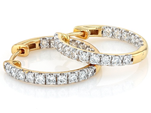 Prazana® Lab-Grown Diamonds 1.00ctw White Diamond 14k Yellow Gold Over Silver Earrings, H SI1