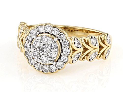 Prazana® Lab-Grown Diamonds 0.75ctw White Diamond 14k Yellow Gold Over Silver Ring, H SI - Size 7