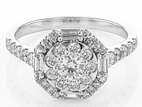 Prazana® Lab-Grown Diamonds 1.00ctw White Lab-Grown Diamond Rhodium Over Sterling Silver Ring, H SI - Size 7