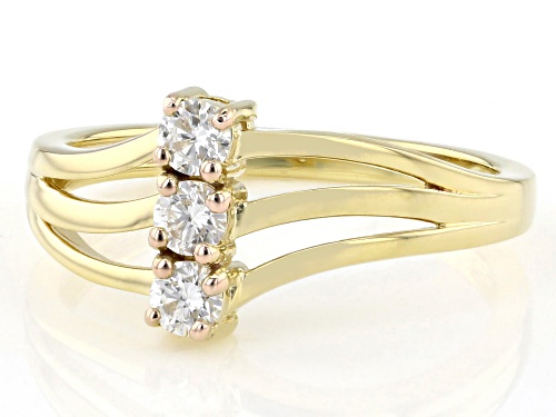 Prazana® Lab-Grown Diamonds 0.25ctw White Lab-Grown Diamond 18k Yellow Gold Over Silver Ring, H SI - Size 8