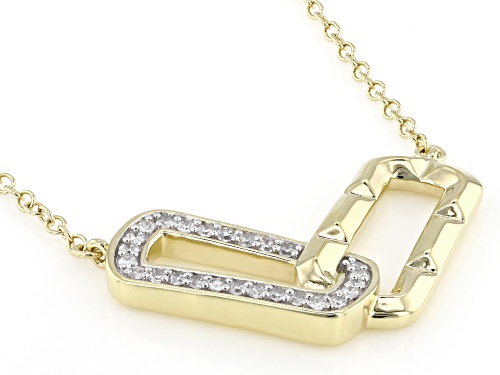 Prazana® Lab-Grown Diamonds 0.15ctw Lab-Grown Diamond 18k Gold Over Sterling Silver Necklace, G SI - Size 19