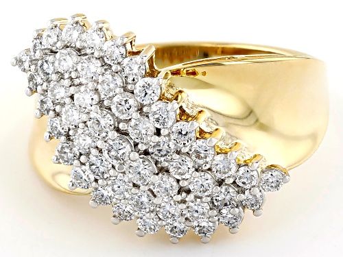 Prazana® Lab-Grown Diamonds 1.00ctw Lab-Grown Diamond 18k Gold Over Sterling Silver Ring, G SI - Size 5