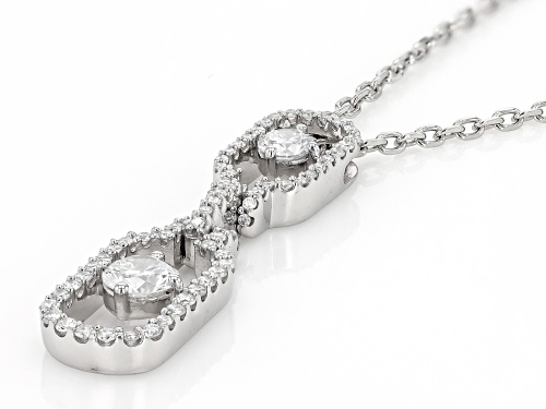 Prazana® Lab-Grown Diamonds 0.50ctw Lab-Grown Diamond Rhodium Over Sterling Silver Pendant, F VS2