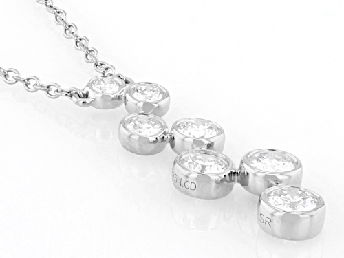 Prazana® Lab-Grown Diamonds 1.00ctw Lab-Grown Diamond Rhodium Over Silver Necklace, G SI