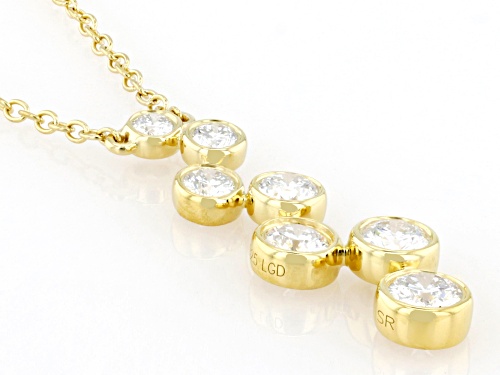 Prazana® Lab-Grown Diamonds 1.00ctw White Diamond 14k Yellow Gold Over Silver Necklace, G SI
