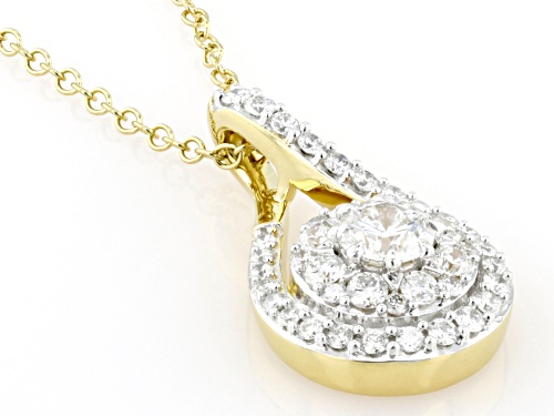 Prazana® Lab-Grown Diamonds 1.00ctw White Diamond 14k Yellow Gold Over Silver Pendant, G SI