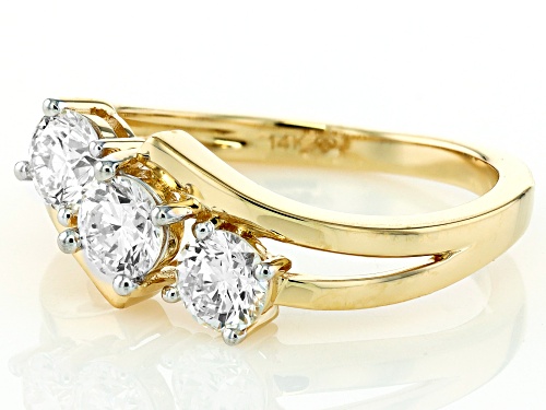 Prazana® Lab-Grown Diamonds 1.00ctw White Diamond 14k Yellow Gold 3-Stone Ring, G-H VS - Size 7