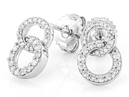 Prazana® Lab-Grown Diamonds 0.33ctw White Diamond Rhodium Over Sterling Silver Earrings, H SI
