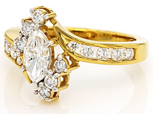 Prazana® Lab-Grown Diamonds 1.00ctw White Diamond 14k Gold Over Sterling Silver Ring, H SI - Size 6