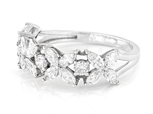 Prazana® Lab-Grown Diamonds 1.20ctw White Diamond Rhodium Over Sterling Silver Ring, H SI - Size 9