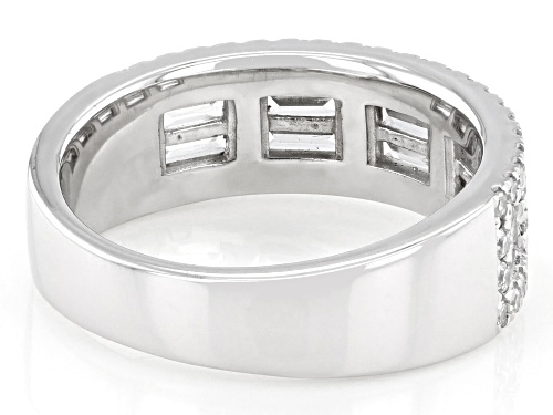Prazana® Lab-Grown Diamonds 1.00ctw White Diamond Rhodium Over Sterling Silver Ring, H SI - Size 8