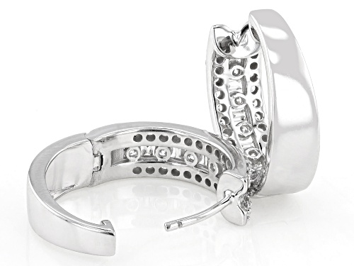 Prazana® Lab-Grown Diamonds 1.00ctw White Diamond Rhodium Over Sterling Silver Earrings, H SI