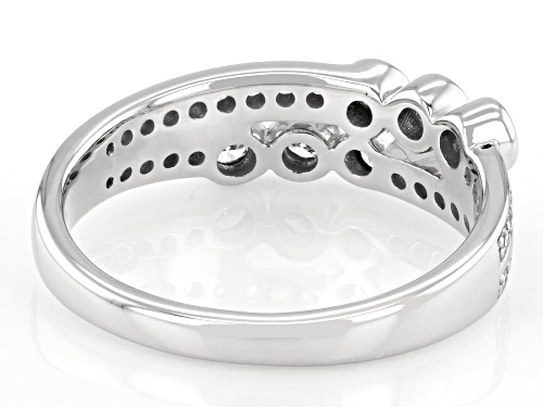 Prazana® Lab-Grown Diamonds 0.50ctw White Diamond Rhodium Over Sterling Silver Ring, H SI - Size 6