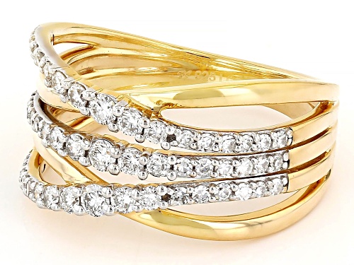 Prazana® Lab-Grown Diamonds 0.62ctw White Diamond 14K Yellow Gold Over Sterling Silver Ring, H SI1 - Size 7