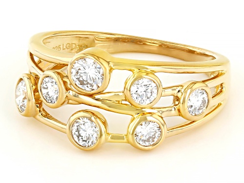 Prazana® Lab-Grown Diamonds 0.75ctw White Diamond 14K Gold Over Sterling Silver Ring, H SI1 - Size 7