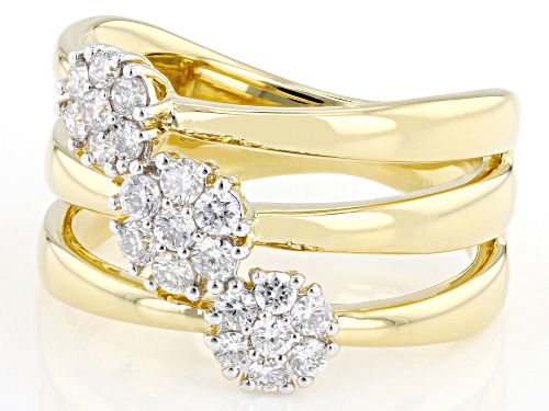 Prazana® Lab-Grown Diamonds 0.50ctw White Diamond 14K Gold Over Sterling Silver Ring, H SI - Size 6