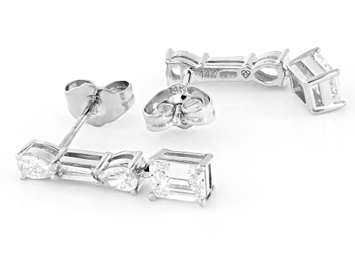 Prazana® Lab-Grown Diamonds 1.25ctw White Diamond 14k White Gold Dangle Earrings, H SI