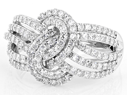 Prazana® Lab-Grown Diamonds 1.00ctw White Diamond Rhodium Over Sterling Silver Ring, H SI - Size 10