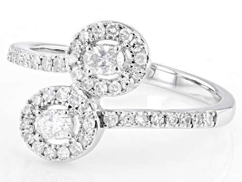 Prazana® Lab-Grown Diamonds 0.50ctw White Diamond Rhodium Over Sterling Silver Ring, H SI - Size 7