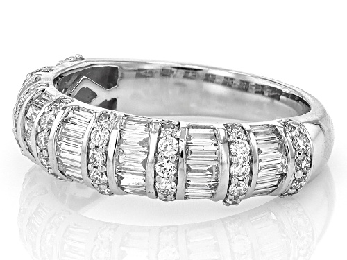 Prazana® Lab-Grown Diamonds 1.00ctw White Diamond Rhodium Over Sterling Silver Ring, H SI1 - Size 7