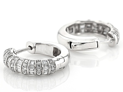 Prazana® Lab-Grown Diamonds 1.15ctw White Diamond Rhodium Over Sterling Silver Earrings, H SI1