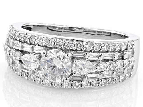 Prazana® Lab-Grown Diamonds 1.50ctw White Diamond Rhodium Over Sterling Silver Ring, H SI1 - Size 7