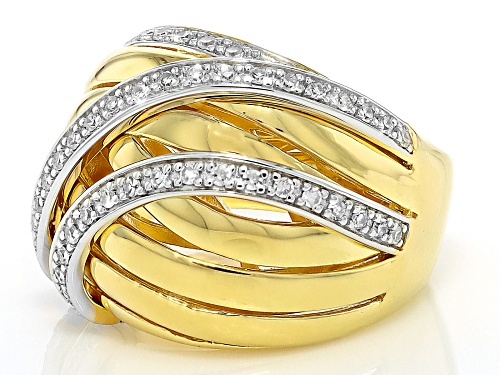 Prazana® Lab-Grown Diamonds 0.40ctw White Diamond 14K Yellow Gold Over Silver Ring, G-H SI - Size 10