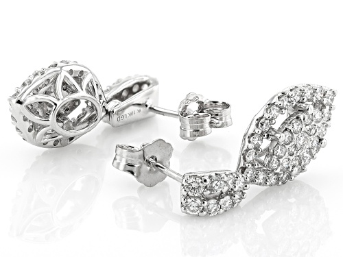 Prazana® Lab-Grown Diamonds 1.00ctw White Diamond 10k White Gold Earrings, G VS
