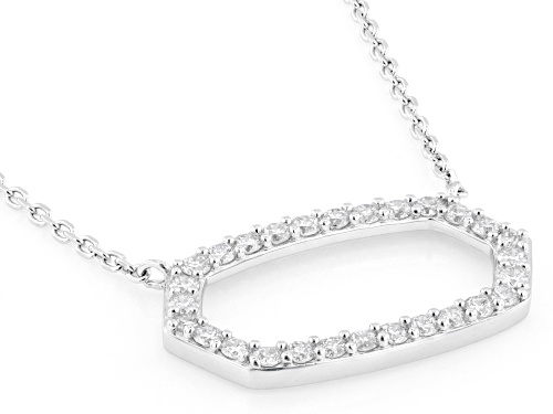 Prazana® Lab-Grown Diamonds 0.35ctw White Diamond Rhodium Over Sterling Silver Necklace, G-H SI
