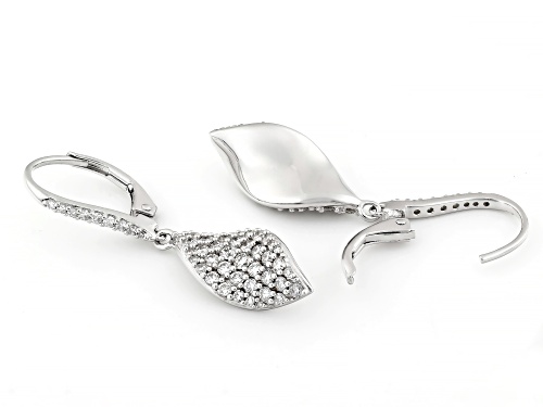 Prazana® Lab-Grown Diamonds 1.20ctw White Diamond Rhodium Over Sterling Silver Earrings, G-H SI