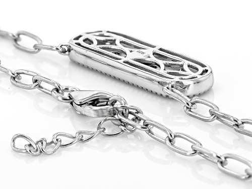 Prazana® Lab-Grown Diamonds 1.50ctw White Diamond Rhodium Over Sterling Silver Necklace, H SI - Size 18