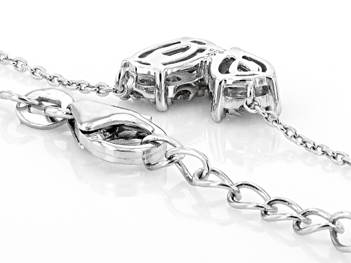 Prazana® Lab-Grown Diamonds 0.50ctw White Diamond Rhodium Over Sterling Silver Necklace, H SI - Size 18