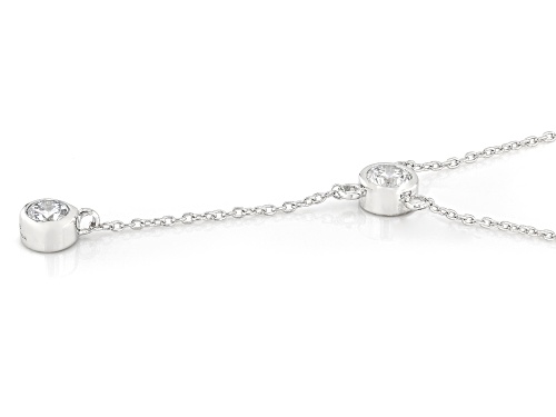 Prazana® Lab-Grown Diamonds 0.80ctw White Diamond Rhodium Over Sterling Silver Necklace, H SI - Size 18