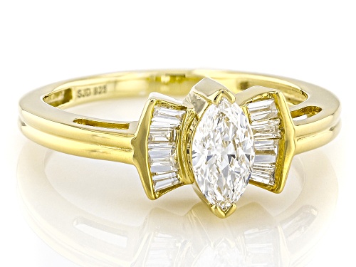 Prazana® Lab-Grown Diamonds 0.65ctw White Diamond 14k Gold Over Sterling Silver Ring, H SI - Size 8